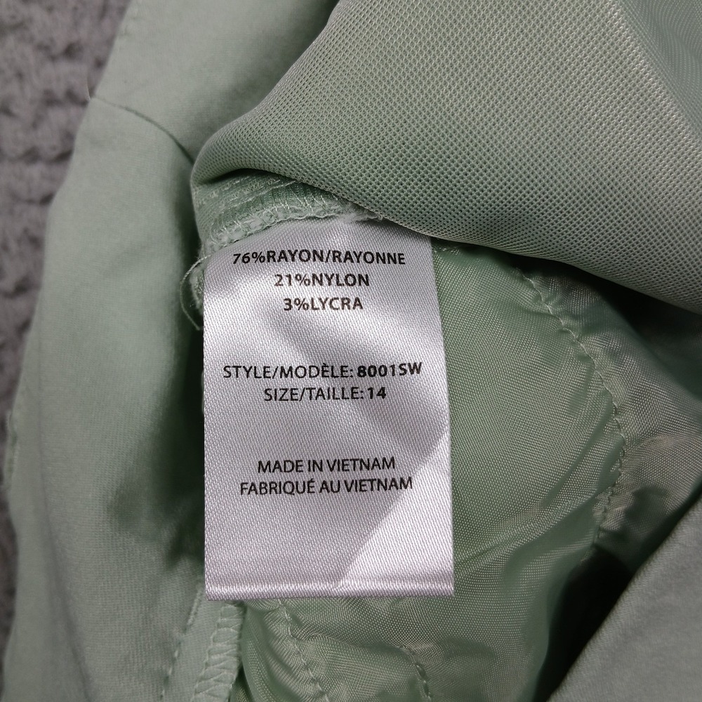 Swing Control 8001SW Golf Capri Pants Womens 14 Green Rayon Stretch EUC - Picture 5 of 8